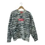 ショッピングsupreme Supreme◆22AW/Box Logo Crewneck Zebra/M/コットン/ホワイト/アニマル