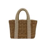 ショッピングカゴバッグ ANATELIER◆ハンドバッグ/--/BEG/無地/パールカゴバッグ