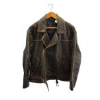 ショッピングzara ZARA◆シングルライダースジャケット/S/牛革/BRW/5388/301/700