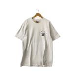 ショッピングstussy STUSSY◆折れクラウン/復刻/Tシャツ/L/コットン/GRY/プリント//