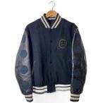 STUSSY◆×NINE RULAZ LINE/×MIGHTY CROWN/スタジャン/L/ウール/BLK