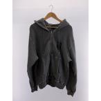 STUSSY◆24aw/8ボール/ジップパーカー/L/コットン/グレー/1975022/ピグメントダイ