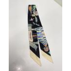 HERMES* шарф / шелк /BLK/ общий рисунок / женский 