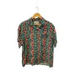 WACKO MARIA◆半袖シャツ/M/レーヨン/GRN/レオパード