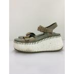 Chloe◆NAMA/ウェッジサンダル/37/KHK/スウェード