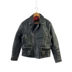 ショッピングライダース ACDC◆ダブルライダースジャケット/42/レザー/BLK//