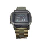 ショッピングnixon NIXON◆クォーツ腕時計/デジタル/ステンレス/BRW/BRW