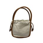 ZARA◆ハンドバッグ/キャンバス/CRM/無地