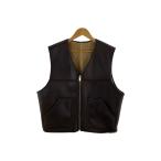 ショッピングsupreme Supreme◆Reversible Faux Shearling Vest/L/ポリエステル/BRW/無地