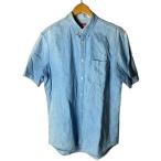 Supreme◆Denim ss Shirt/半袖シャツ/L/コットン/IDG/首元汚れ有