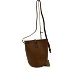 KOOS◆ショルダーバッグ/レザー/BRD/無地