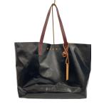MARNI◆トートバッグ/PVC/BLK/無地