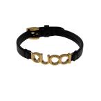 GUCCI* браслет / кожа / черный / мужской //