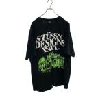 STUSSY◆20SS/Rome Tee Black/Tシャツ/XL/コットン/BLK