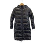 DUVETICA◆ロングダウンジャケット/9/ナイロン/BLK/無地/MFG-1035R/フードファー欠品