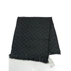 GUCCI◆ストール/GG柄/ウール/BLK/総柄/
