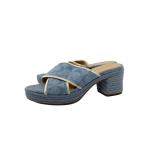 ショッピングエスパドリーユ COACH◆スローンエスパドリーユ/23cm/BLU/CA367/汚れ有