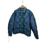 TOMMY HILFIGER◆ダウンジャケット/L/ポリエステル/GRN/チェック/MW0MW30856