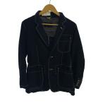 ショッピングGARCONS COMME des GARCONS HOMME DEUX◆14SS/ポリ縮絨/ホワイトステッチ/2Bテーラードジャケット/S/ポリエステル/BLK/DM-J045
