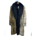 TORNADO MART◆ラビットファーガウン/コート/M/ファー/BRW/631-0214006