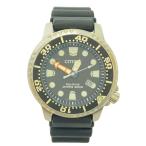 CITIZEN◆MARINE/エコ・ドライブ ダイバー200M/腕時計/アナログ/ラバー