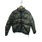 STUSSY◆MICRO RIPSTOP DOWN JACKET/ダウンジャケット/S/ナイロン/KHK/カモフラ/115877//