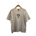 ショッピングstussy STUSSY◆Tシャツ/L/コットン/WHT/シャドーマン