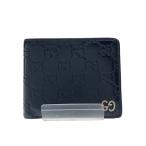 GUCCI◆2つ折り財布/レザー/BLK/総柄/