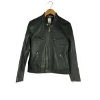 BURBERRY BLACK LABEL◆シングルライダースジャケット/M/羊革/BLK/BMP01-712-09