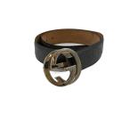 GUCCI* ремень / кожа /GRY/ общий рисунок / мужской /411924