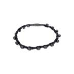 ショッピングbottega BOTTEGA VENETA◆ブレスレット/SV925/BLK/メンズ//