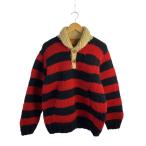 CANADIANSWEATER◆カウチンセーター/ニット・セーター(厚手)/--/ウール/RED/ボーダー