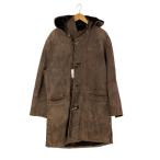 Made in Italy*SHEARLING/ мутон / Италия производства / полупальто "даффл коут" /--/ кожа ягненка /BRW/ одноцветный 