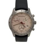 Porsche Design◆クォーツ腕時計/アナログ/ラバー/SLV/BLK/6600.41