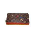ショッピングダミエ LOUIS VUITTON◆ジッピー・ウォレット_ダミエ・イリュストレ/PVC/BRW/レディース