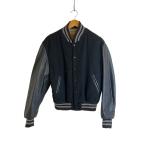 ショッピングスタジャン GOLDEN BEAR◆スタジャン/L/ウール/BLK/usa製/〜90s/袖レザー/革タグ//