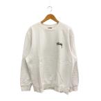 STUSSY◆YOUNG MODERNS CREW/スウェット/XL/コットン/WHT/1914753