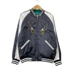 X-LARGE◆REVERSIBLE SOUVENIR JACKET/スカジャン/M/ポリエステル/BLK/101253021011