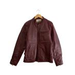 AVIREX◆シングルライダースジャケット/XL/牛革/BRD/6151106///