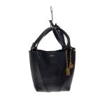 Chloe◆CHLOE SPIN/スモールトートバッグ/レザー/BLK//