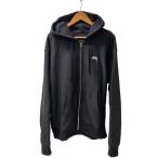 ショッピングstussy STUSSY◆ジップパーカー/L/コットン/BLK