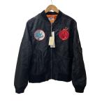 Karaku◆スカジャン/XXL/ポリエステル/BLK