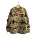 LONGHOUSE◆カーディガン(厚手)/ウール/CRM/CA08570/カウチンニット/カナダ製