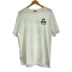 ショッピングstussy STUSSY◆OLD SKOOL/クラウン/Tシャツ/L/コットン/WHT//