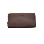 FURLA◆長財布/レザー/BEG/無地/レディ