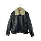 ZARA◆DOUBLE FACED JACKET/L/レザー/BLK/8281/407/800