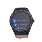 TAGHeuer◆コネクテッド_モジュラー45/デジタル/レザー/BLK/BRW//