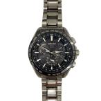 SEIKO◆ASTRON/GPS SOLAR ソーラー腕時計/アナログ/BLK/SLV/8X53-0AD0-2//