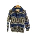 ショッピングカウチン CANADIANSWEATER◆カーディガン(厚手)/--/ウール/総柄/カウチンセーター