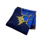 HERMES* шарф / шелк /BLU/ женский / сигнал Sprint / общий рисунок 